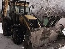 Экскаватор загорелся в Таганроге