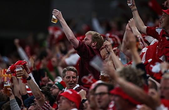 Датские фанаты закидали пивом голкипера сборной России