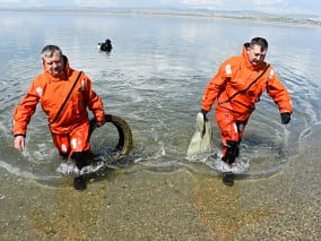 Пляж озера Кенон очистили перед купальным сезоном