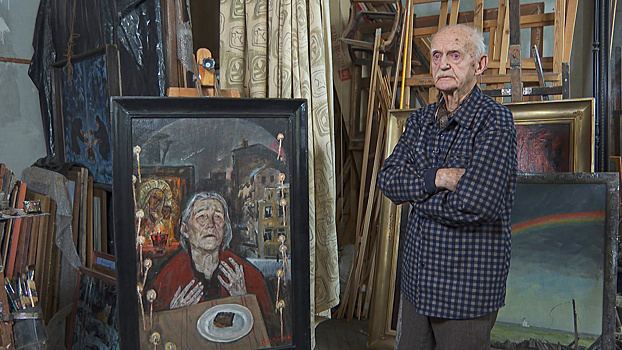 Переживший блокаду художник Всеволод Петров-Маслаков отметил 95-летие циклом о военном Ленинграде