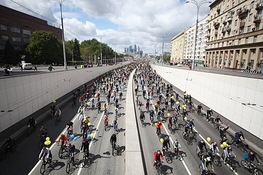 Движение в Москве ограничили из-за велофестиваля