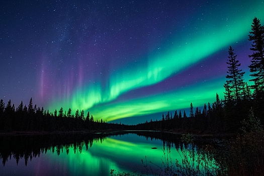 В Челябинской области наблюдалось северное сияние необычного цвета