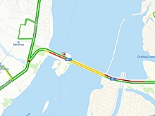 Авария на мосту через Волжскую ГЭС собрала большую пробку