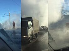 В Челябинске улицу Румянцева залило кипятком