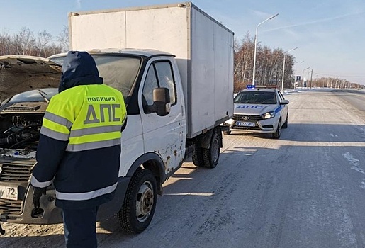 В Ялуторовском районе госавтоинспекторы спасли замерзающего водителя ГАЗели