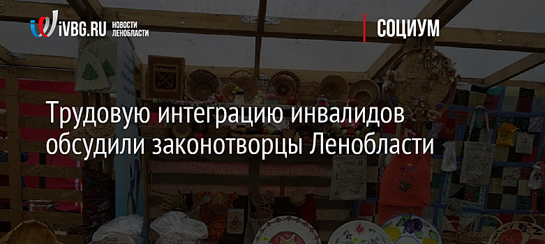 Трудовую интеграцию инвалидов обсудили законотворцы Ленобласти