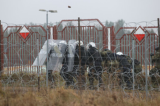 Мигранты попытались силой снести забор на польско-белорусской границе