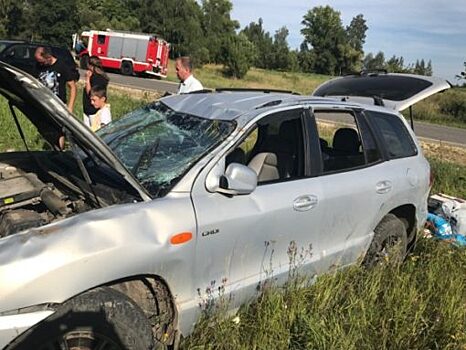 Под Мценском районе «Хендай» вылетел