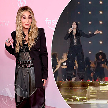 Шер надела блестящие брюки-карго для шоу Victoria's Secret