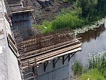 Мост через реку Ича в Новосибирской области ушел на ремонт