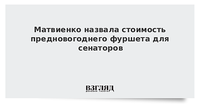 Сенаторы отдали по 3 тыс. рублей за предновогодний фуршет