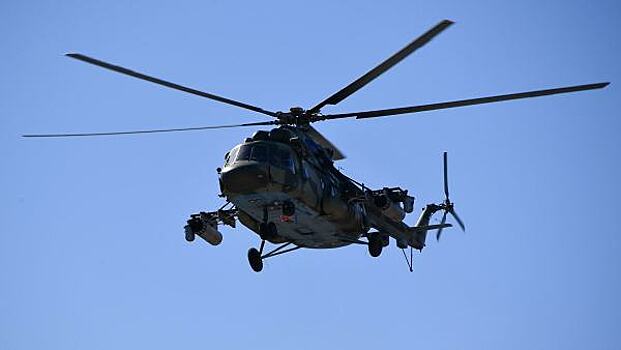 Военный вертолет упал на лед под Ульяновском