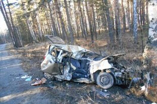 61-летняя женщина погибла в столкновении иномарки с деревом на Южном Урале