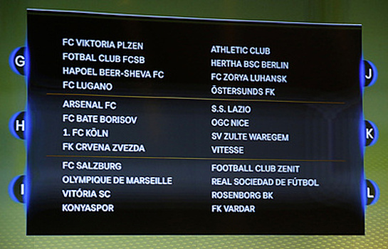 Представление соперников "Зенита" в групповом турнире футбольной Лиги Европы