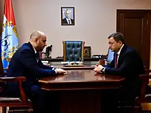 Губернатор Вячеслав Федорищев провел деловую встречу с председателем банка ПСБ Петром Фрадковым