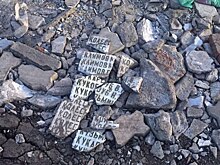 В Омской области яму засыпали плитой с именами героев ВОВ