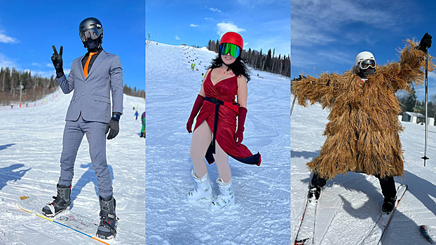 Северяне делятся креативными фотографиями с праздника в горнолыжном комплексе