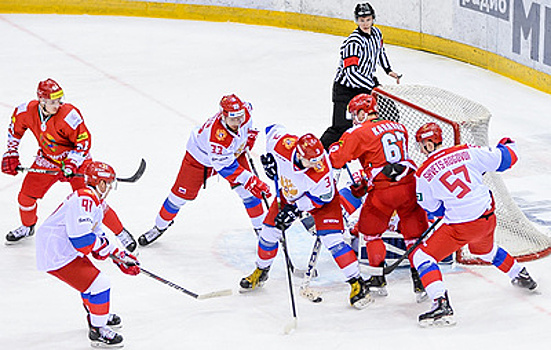 Олимпийская сборная России по хоккею победила команду Белоруссии в выставочном матче