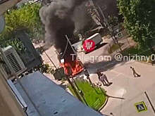 Момент ДТП с взорвавшейся "Газелью" в Нижнем Новгороде попал на видео
