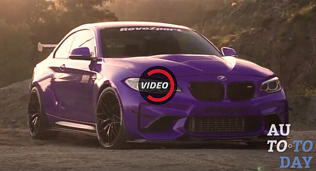 Обновленный спорткар BMW M2 RevoZport показали в необычном фиолетовом цвете