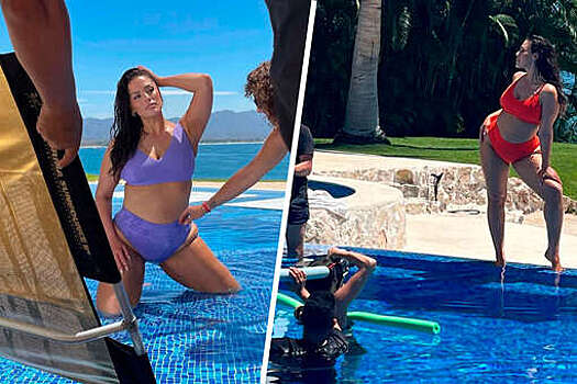 Модель plus-size Эшли Грэм снялась в рекламе купальников