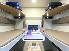 Новый плацкартный вагон РЖД с увеличенными полками сняли на видео