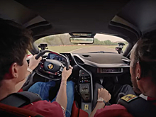 Видео: Хэмилтон и Леклер гоняют на Ferrari F80