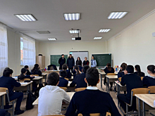 Полицейские Северной Осетии и курсанты Краснодарского университета МВД России рассказали сельским школьникам о профессии стража правопорядка