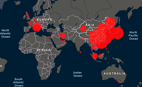 Коронавирус онлайн – карта распространения инфекции в Европе и Азии