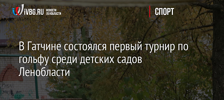 В Гатчине состоялся первый турнир по гольфу среди детских садов Ленобласти