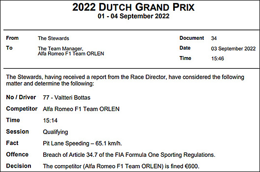 Стюарды оштрафовали Williams и Alfa Romeo