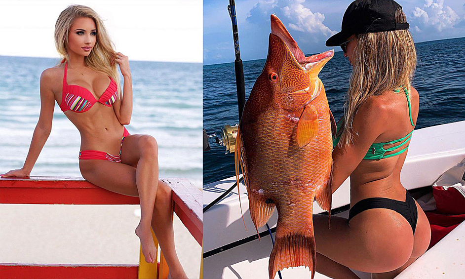 Жительницу Майами Эмили Реймер называют самой красивой женщиной рыболовом в мире.