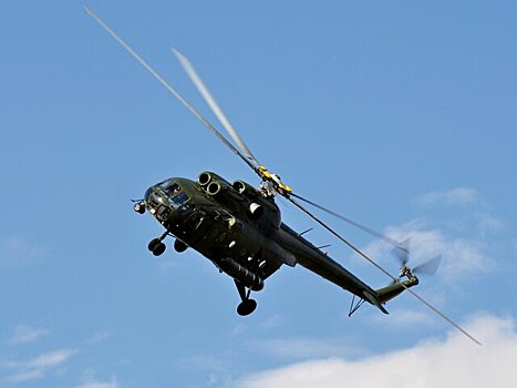 Вертолет завалился на бок при посадке на Камчатке