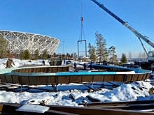 В Волгограде в ЦПКиО начался монтаж нового аттракциона с водными горками