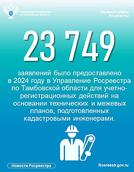 Тамбовский Росреестр обновил рейтинг деятельности кадастровых инженеров