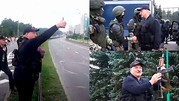 В Сети появилось видео с регистратора ОМОНовца из оцепления Лукашенко