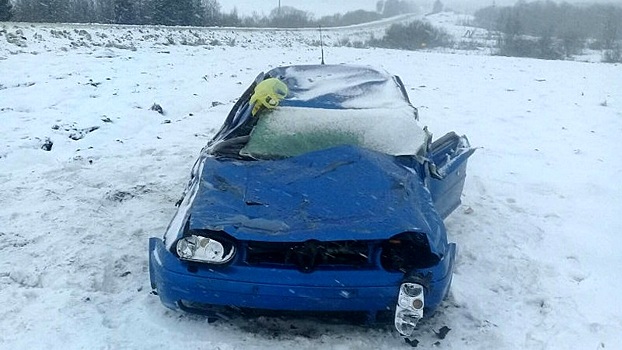 Иномарка съехала в кювет на вологодской дороге: погибла девушка