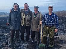 Жителям деревни у реки Мокши пришлось самим тушить загоревшееся поле