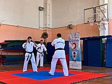 Показательное выступление провели каратисты в школе №1391 поселения Первомайское