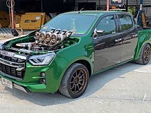 Посмотрите на безумный пикап Isuzu с пятью турбинами и закисью азота