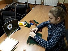 В «Планете молодых» прошел мастер-класс «Живопись шерстью»