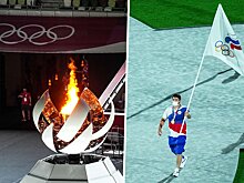 Борец Садулаев нёс флаг ОКР, в Токио торжественно потушили олимпийский огонь. Лучшие фото