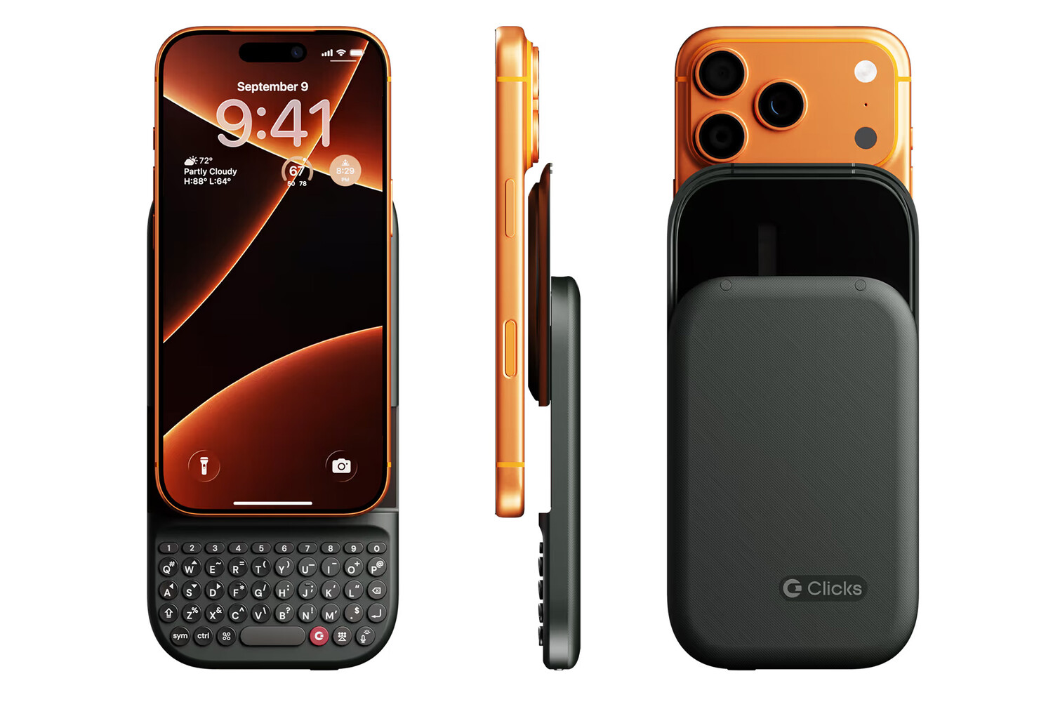 Clicks QWERTY-аккумулятор Power Keyboard с беспроводной зарядкой для iPhone