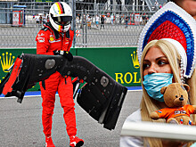 Феттель с антикрылом и болельщица в кокошнике. Лучшие фото с квалификации Ф-1