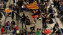 В Барселоне проходит массовая акция протеста