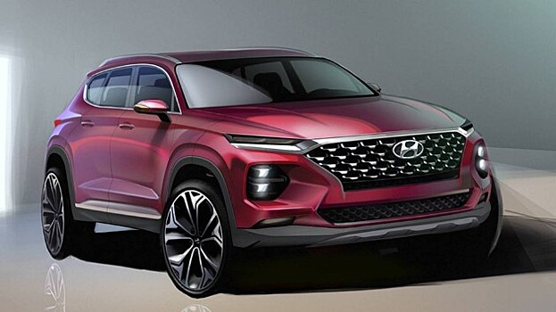 Hyundai практически полностью раскрыл дизайн нового Santa Fe