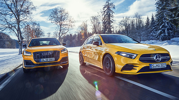 Audi SQ2 vs Mercedes-AMG A35: Желтый туман