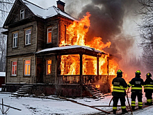 «Выбегали в чем были»: в Хакасии полыхает двухэтажка, жильцов эвакуировали среди ночи