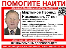 77-летний Леонид Мартынов пропал в Нижегородской области