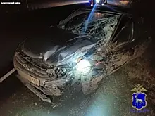 В Самаркой области на трассе "Гранта" на скорости врезалась в КамАЗ, вставший поперек дороги